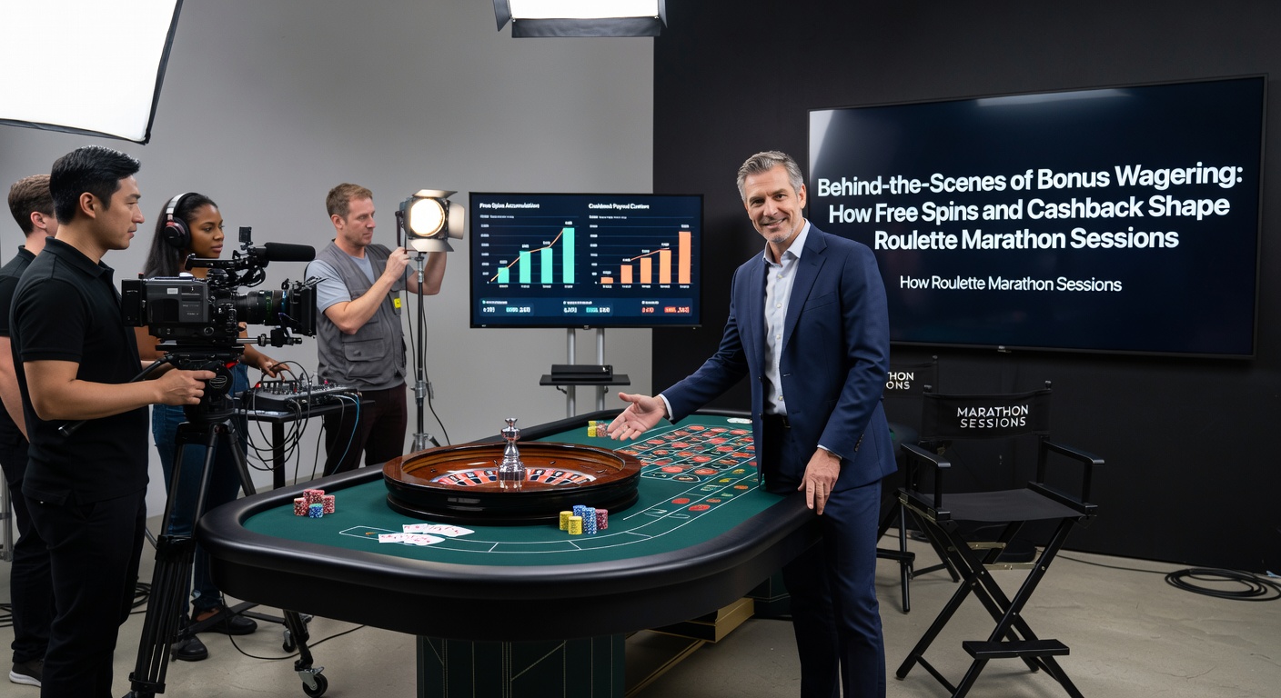 Visualisatie van een cashback-cyclus in een roulette-marathon, met grafieken van verliezen en terugbetalingen