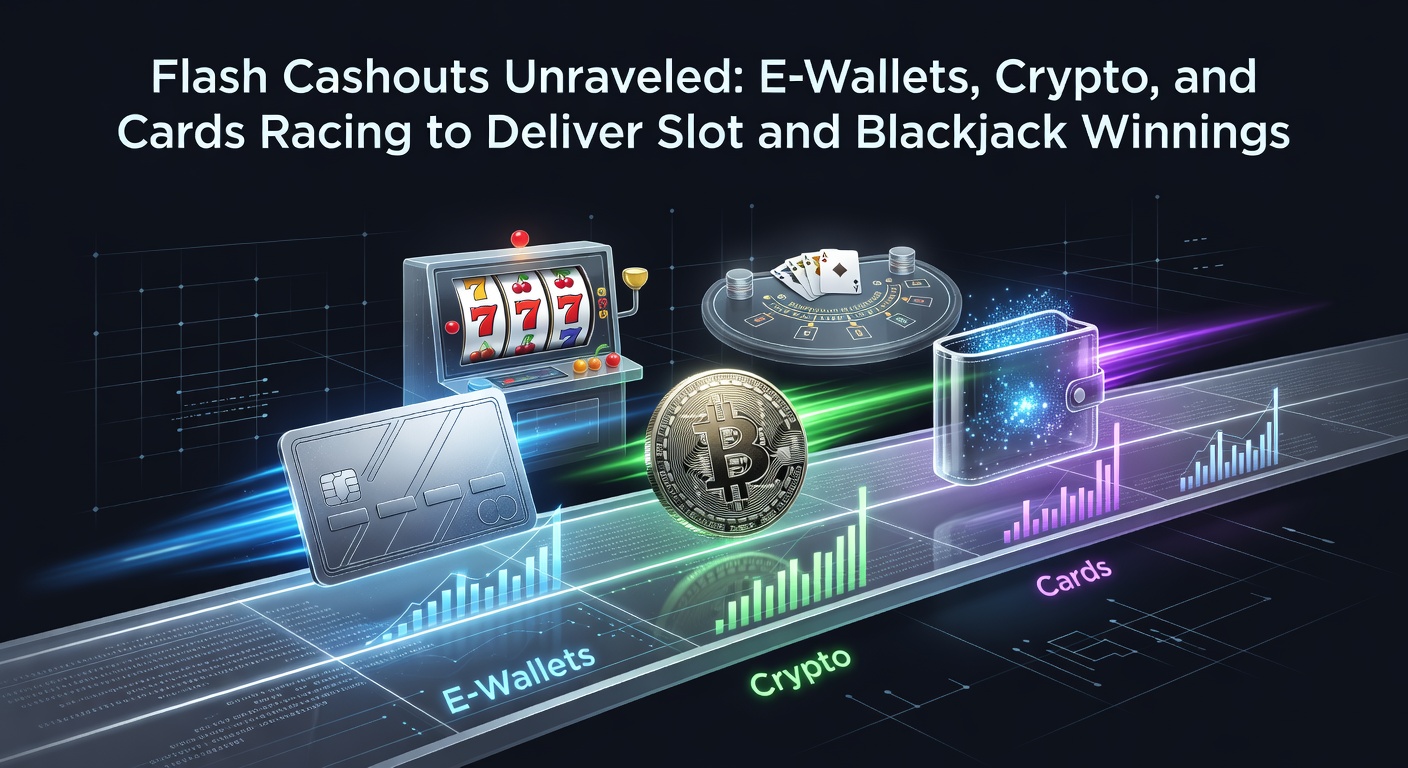 Grafiek die de snelheid van uitbetalingen via e-wallets, crypto en kaarten vergelijkt bij online slots en blackjack