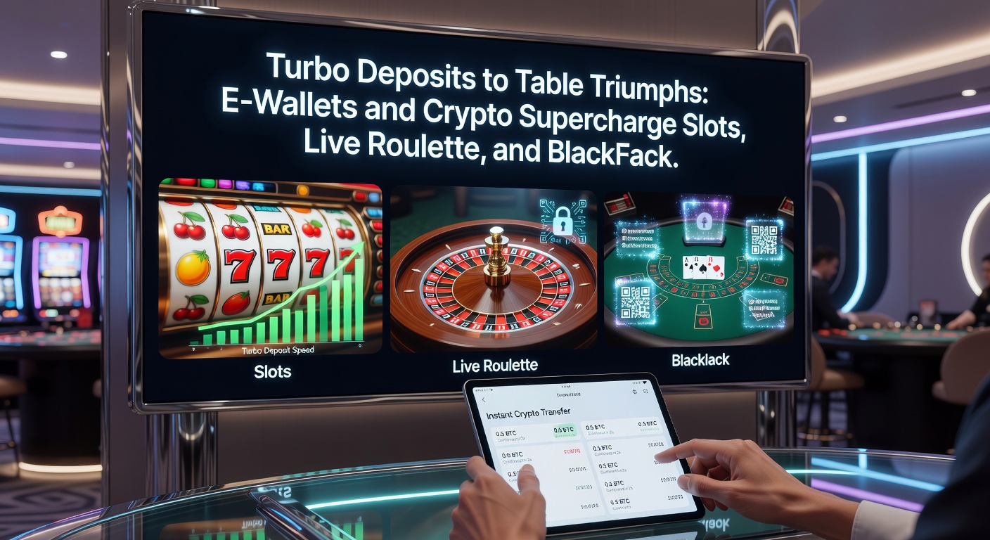 Dynamische weergave van een e-wallet interface gekoppeld aan een live roulette wiel en crypto-transactie op een slot-scherm